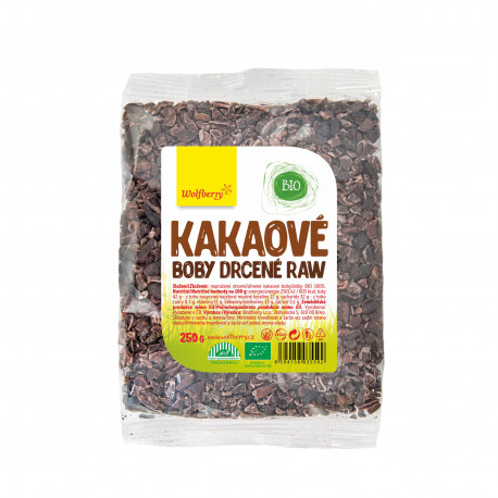Kakaové boby drcené Wolfberry BIO 250 g