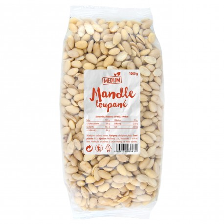 Mandle loupané Medium 1 kg