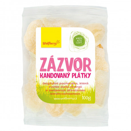 Zázvor kandovaný plátky Wolfberry 100 g