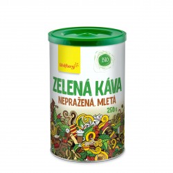 Zelená káva nepražená, mletá BIO 250 g Wolfberry