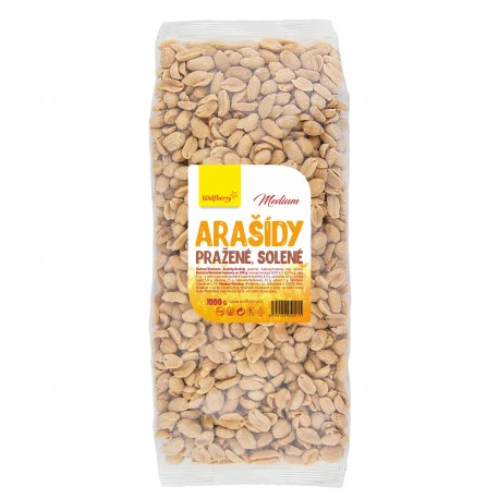 Arašídy pražené solené 1 Kg Wolfberry