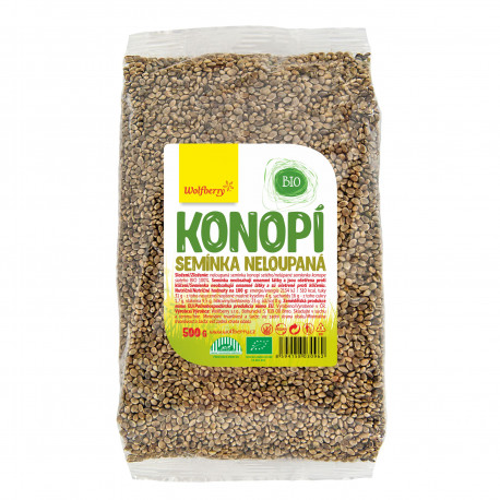 Konopné semínko neloupané Wolfberry BIO 500 g