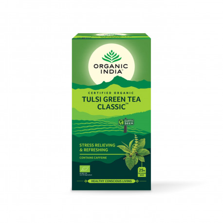 Tulsi se zeleným čajem Organic India BIO 25 sáčků