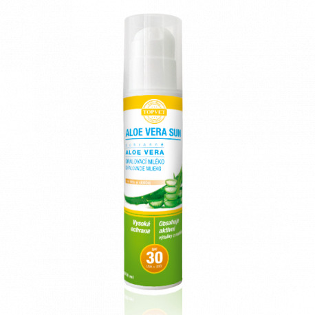 Aloe vera opalovací mléko SPF 30 200ml Topvet