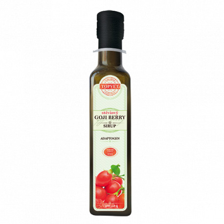 Goji berry stéviový sirup - farmářský 250ml Topvet