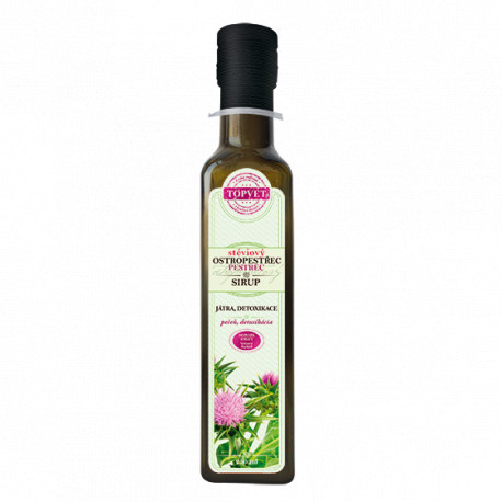 Ostropestřecový stéviový sirup - farmářský 250ml Topvet