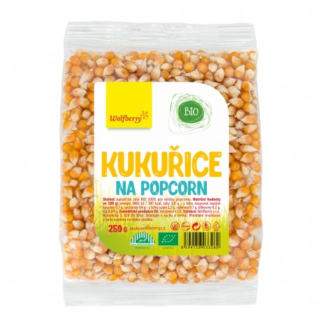 Kukuřice na popcorn Wolfberry BIO 250 g