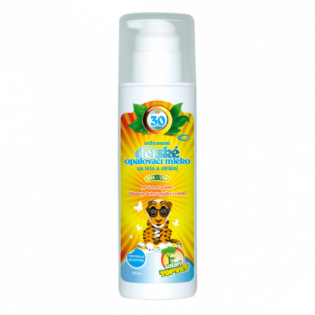 Dětské opalovací mléko SPF 30 200ml Topvet