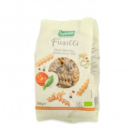 Těstoviny - Bezlepkové Fusili - rýže, teff BIO 250 g Byodo