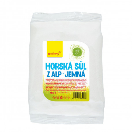 Horská sůl z Alp jemná 700g Wolfberry