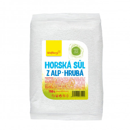 Horská sůl z Alp hrubá 700g Wolfberry