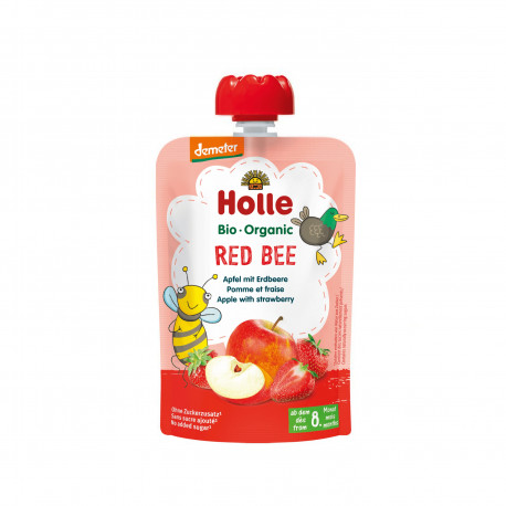 Ovocné pyré - jablko, jahody BIO pro děti 100 g Holle