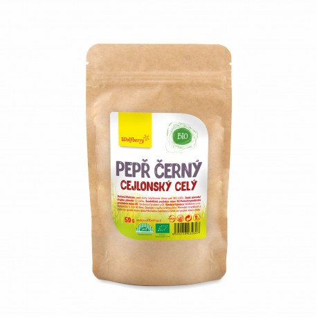 Pepř černý cejlonský celý BIO 50 g Wolfberry