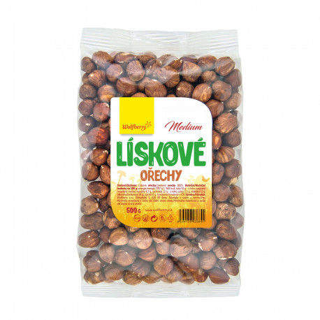 Lískové ořechy neloupané Medium 500 g Wolfberry