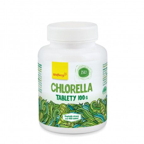 Chlorella BIO 100 g Wolfberry - doplněk stravy
