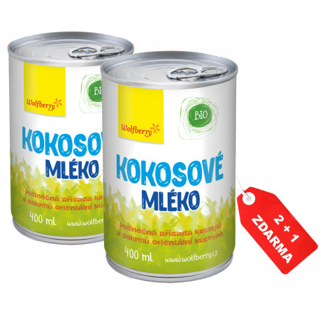 Kokosové mléko BIO 400 ml Wolfberry Akce 2+1